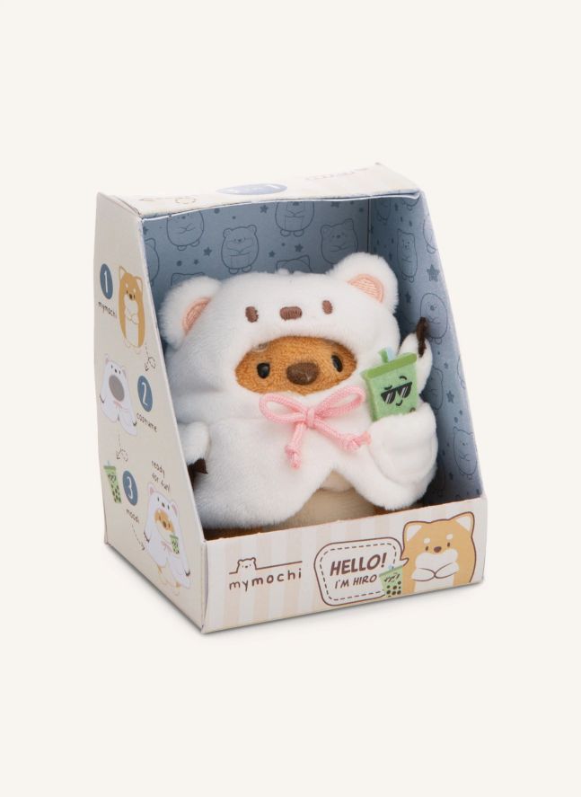 Hiro plush dog with polar bear costume | White