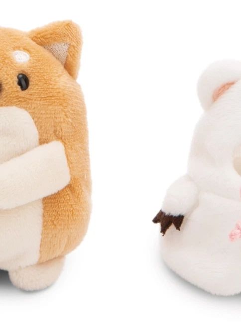 Hiro plush dog with polar bear costume | White