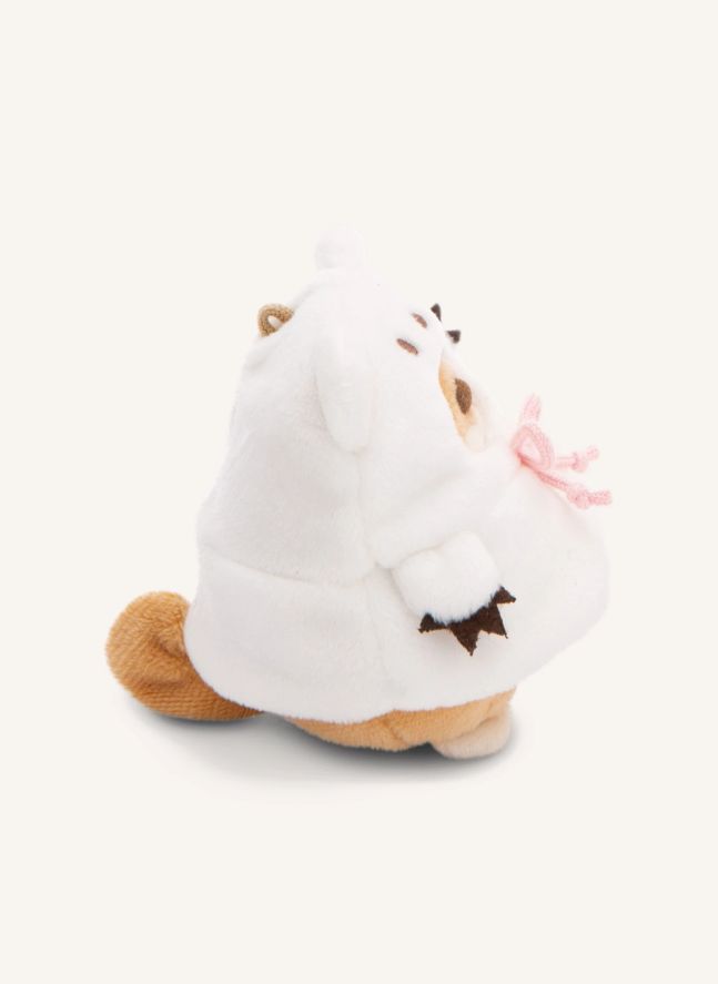 Hiro plush dog with polar bear costume | White