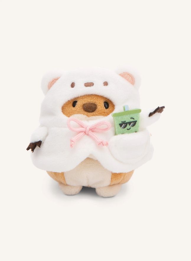 Hiro plush dog with polar bear costume | White