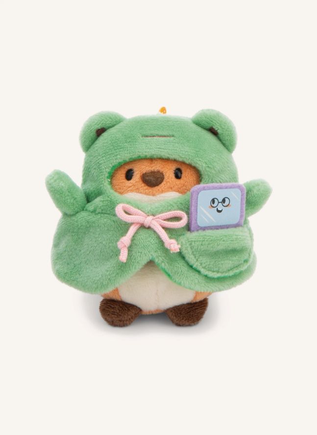 Geeks fox plush with frog disguise | Green