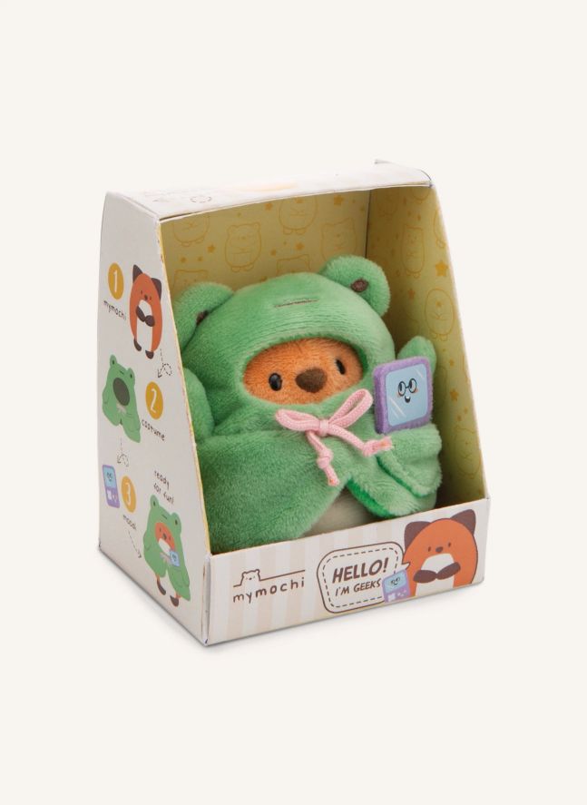 Geeks fox plush with frog disguise | Green
