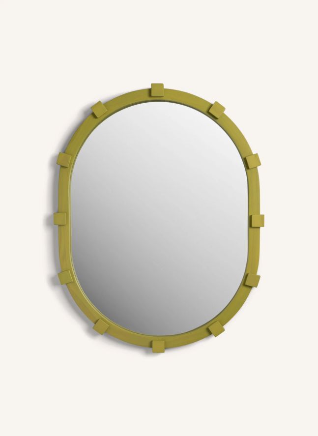 Miroir ovale Chunk | Vert