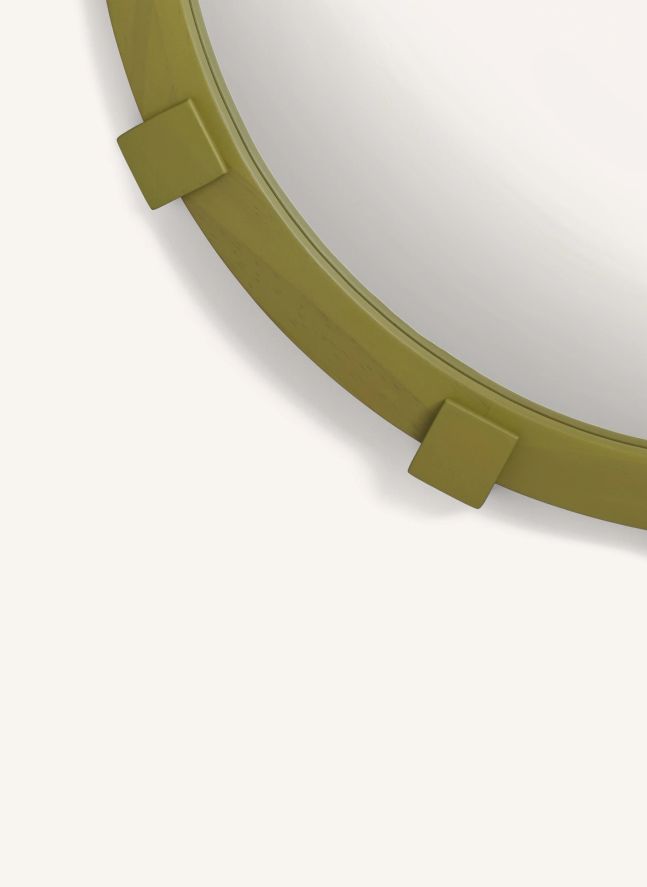 Miroir ovale Chunk | Vert