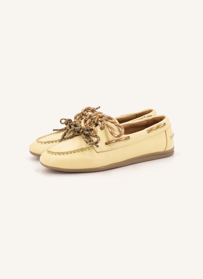 Chaussures Bateau Kimana Cuir | Jaune