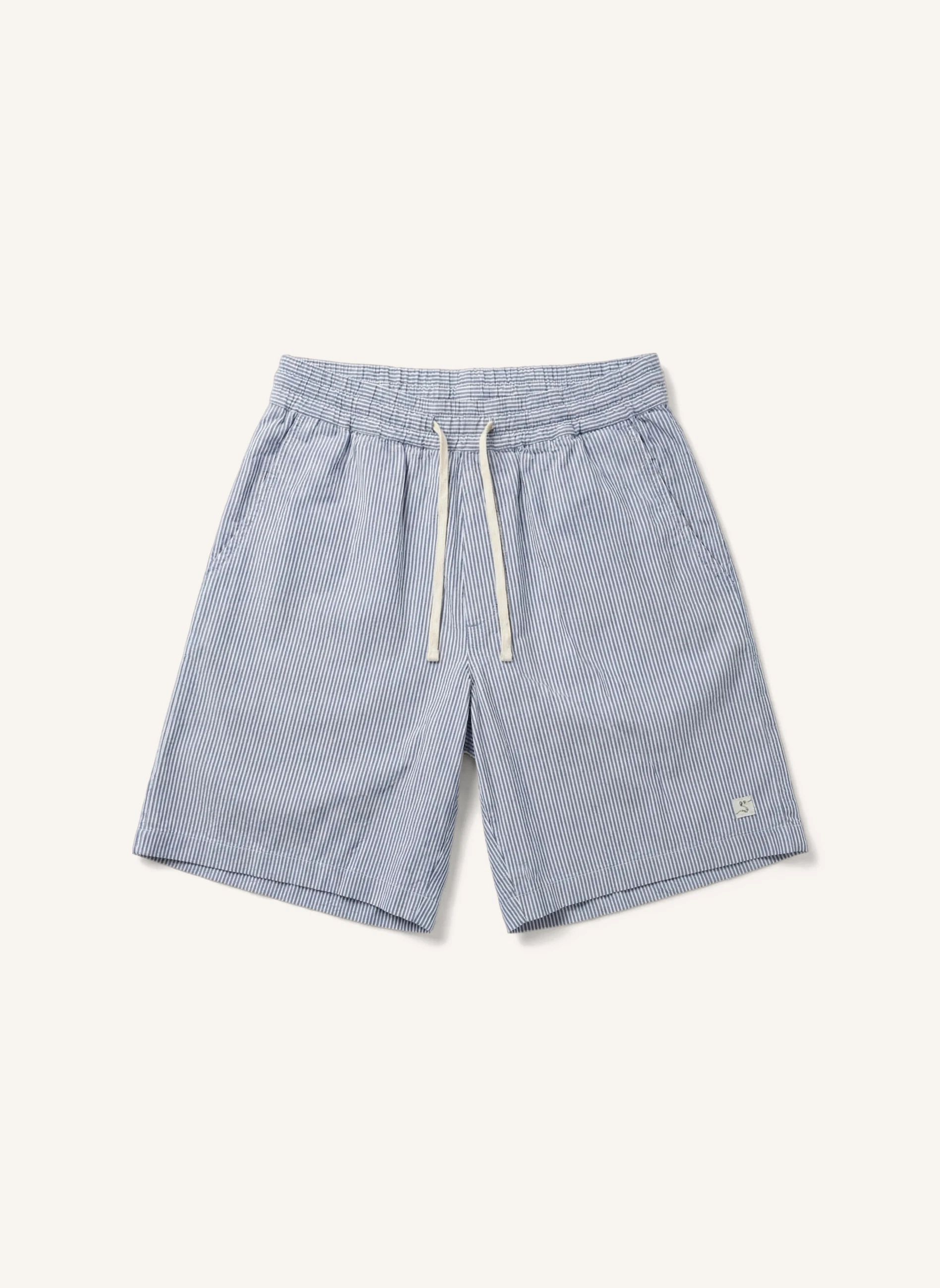 Short Ample Tom Rayé | Bleu roi- Image produit n°0