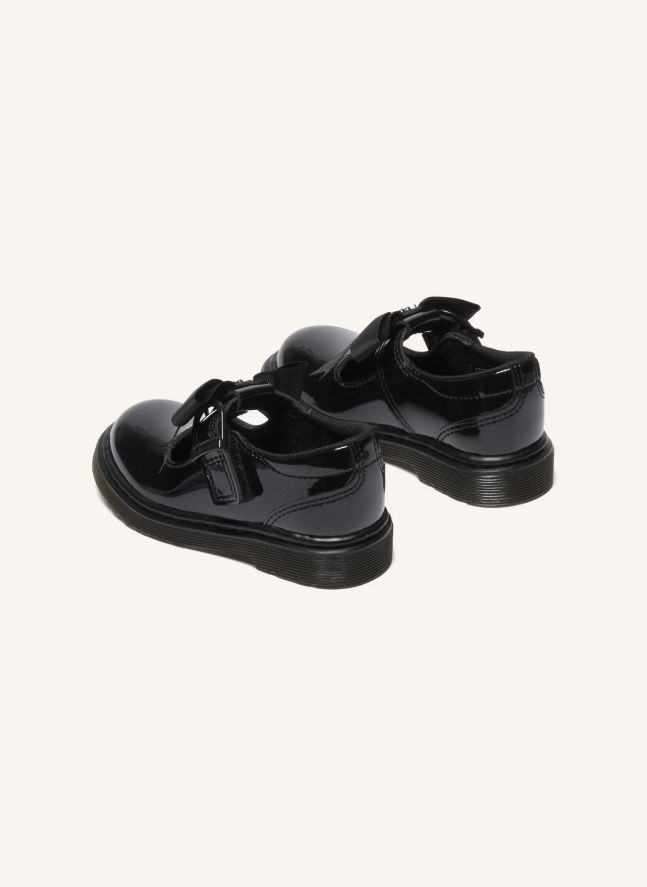 Mary Janes Noeud Bow J | Noir brillant