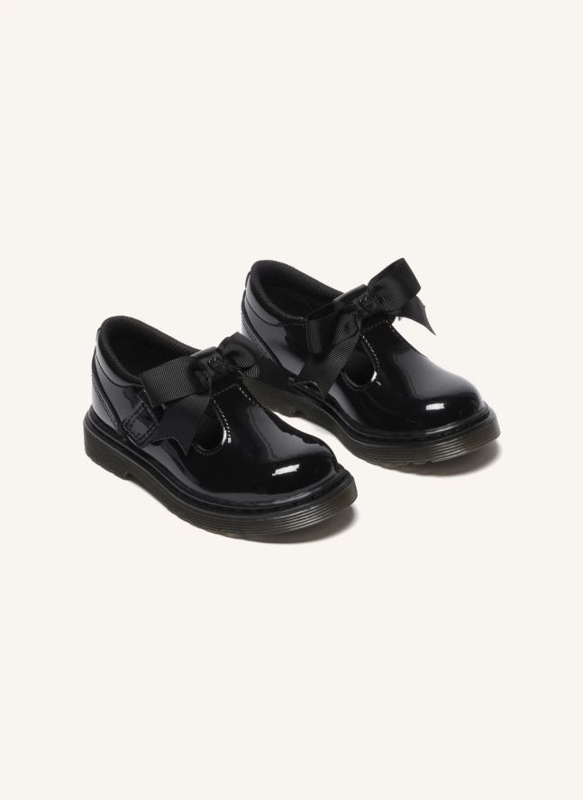 Mary Janes Noeud Bow J | Noir brillant