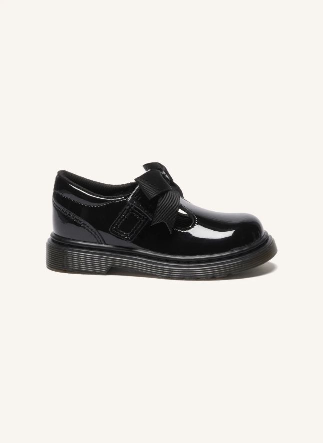 Mary Janes Noeud Bow J | Noir brillant