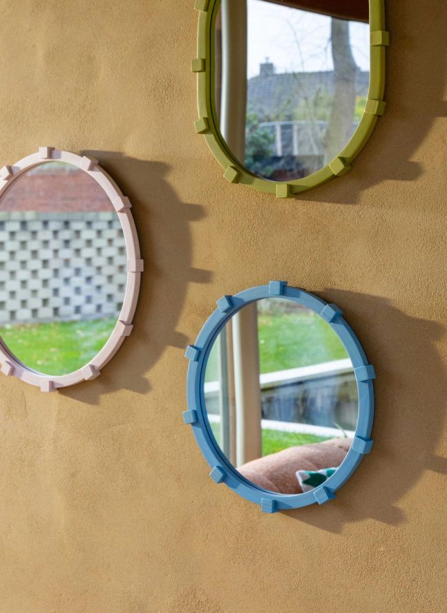 Miroir ovale Chunk | Vert