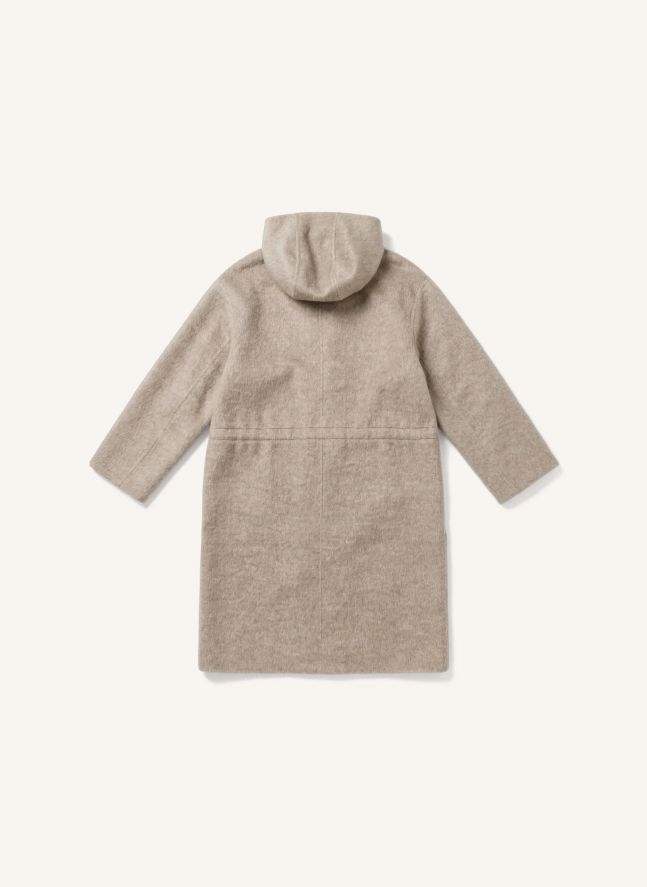 Manteau à Capuche Equinoxe Laine | Gris perle