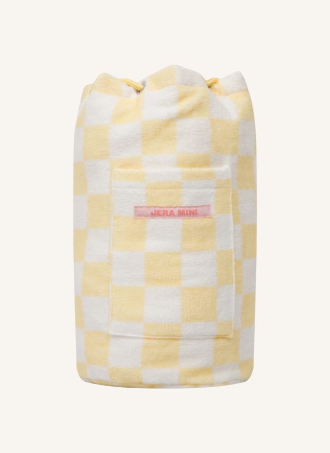 Sac à Dos Poche Carreaux Eponge | Jaune pâle