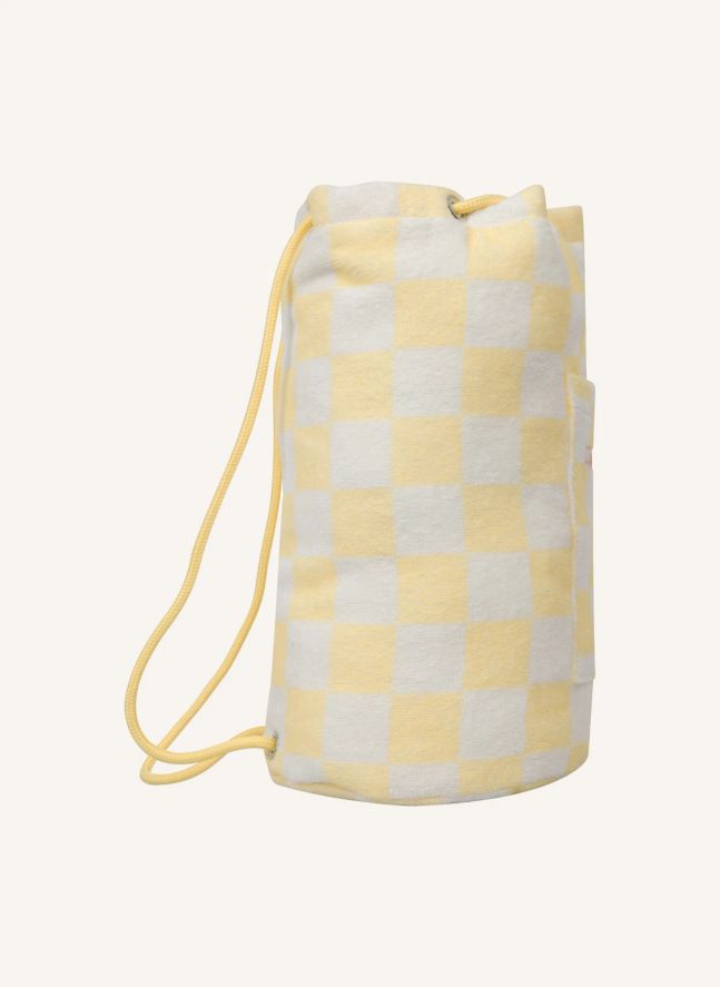 Sac à Dos Poche Carreaux Eponge | Jaune pâle