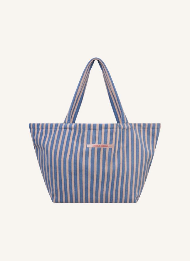 Sac de Plage Rayé Eponge | Bleu roi