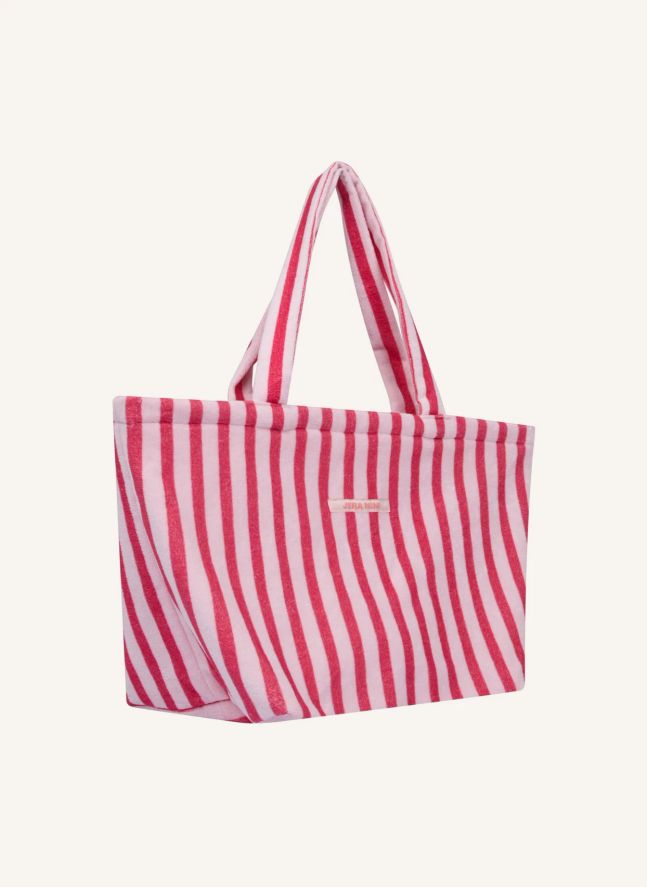 Sac de Plage Rayé Eponge | Rose
