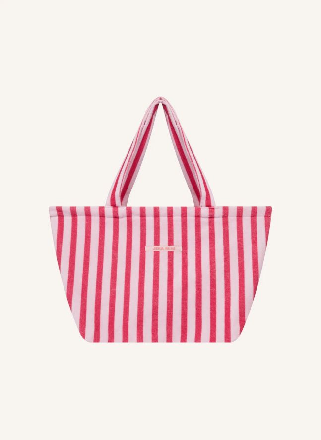 Sac de Plage Rayé Eponge | Rose