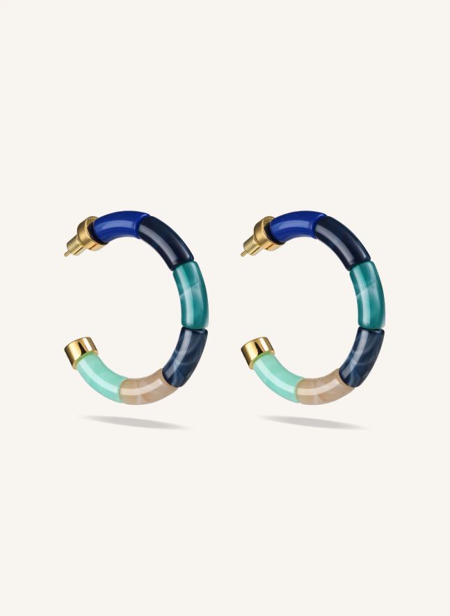Boucles d'Oreilles Personnalisables Bola | Bleu