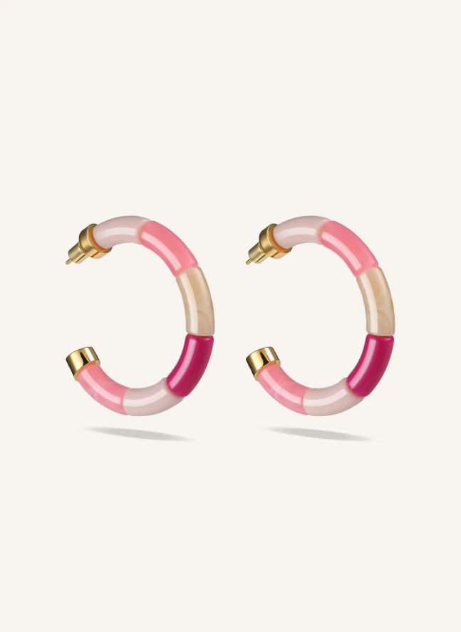 Boucles d'Oreilles Personnalisables Bola | Rose