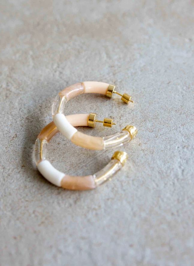Boucles d'Oreilles Personnalisables Bola | Ambre