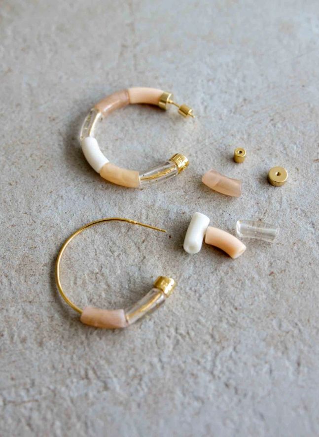 Boucles d'Oreilles Personnalisables Bola | Ambre