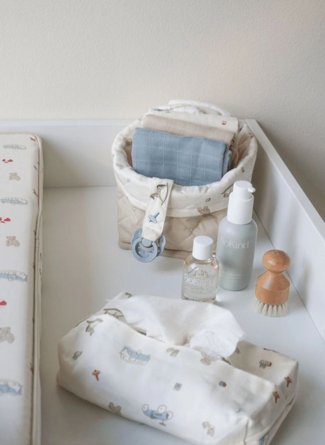 Etui pour lingettes Vintage Toys | Beige