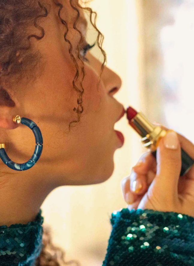 Boucles d'Oreilles Personnalisables Bola | Bleu
