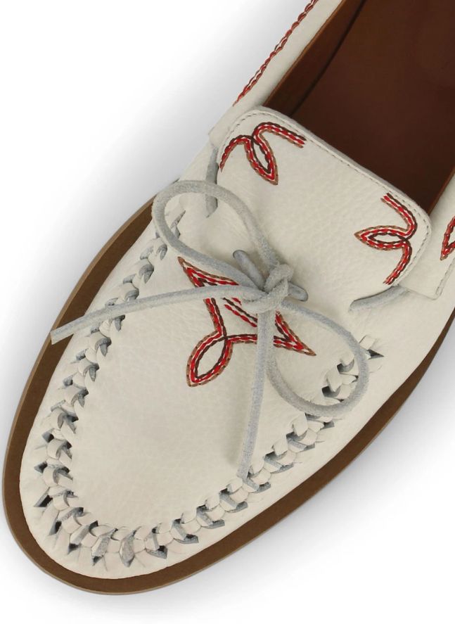 Mocassins Totem Cuir | Crème