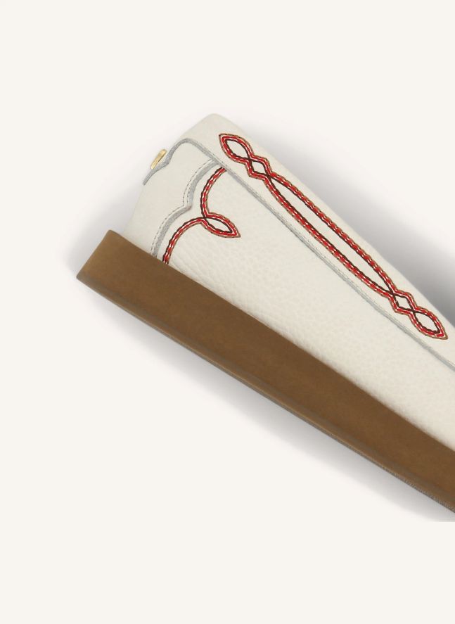 Mocassins Totem Cuir | Crème