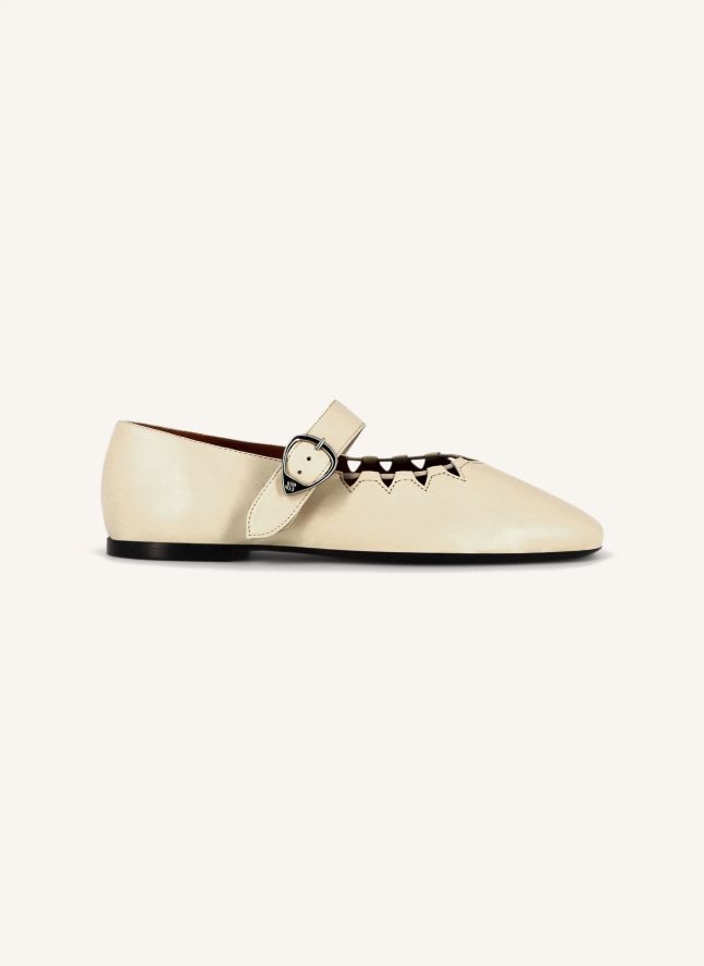 Ballerines Ginger Cuir | Crème