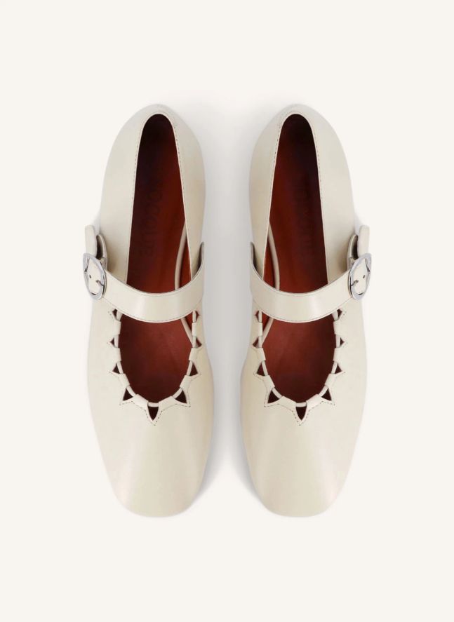 Ballerines Ginger Cuir | Crème