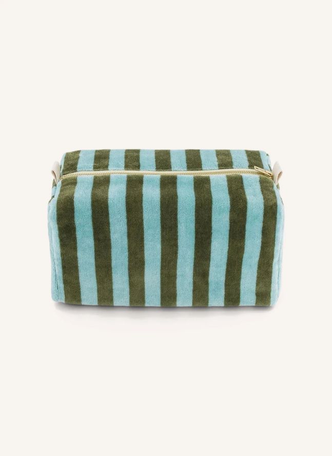Trousse de toilette en éponge Vic | Kaki/Givré