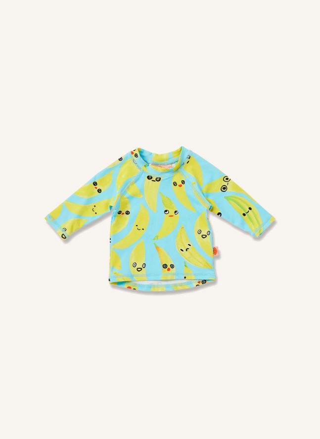 Camiseta de baño de manga larga anti-UV Fibras recicladas de plátano | Turquoise