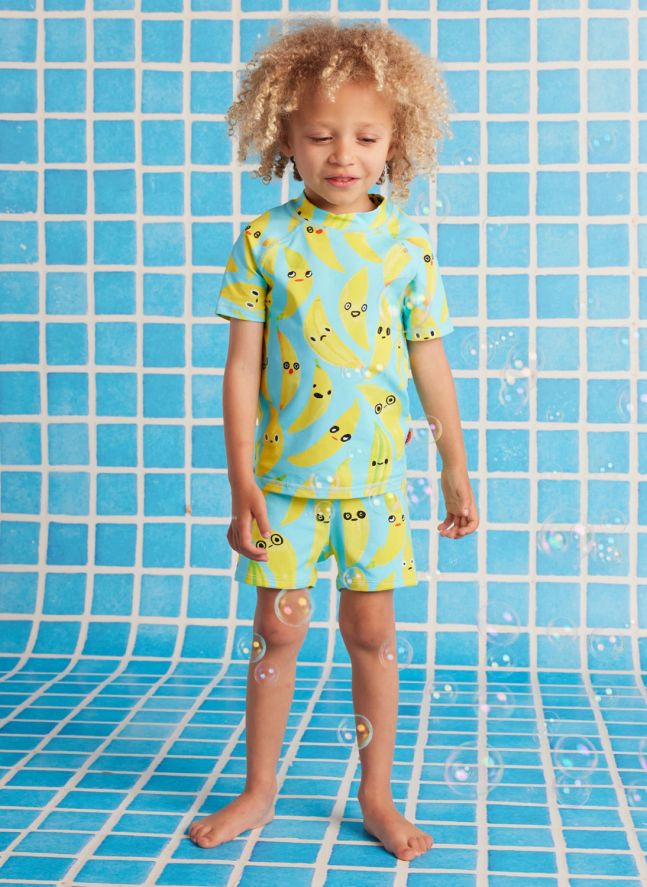 Camiseta de baño anti-UV Fibras recicladas de plátano | Turquoise