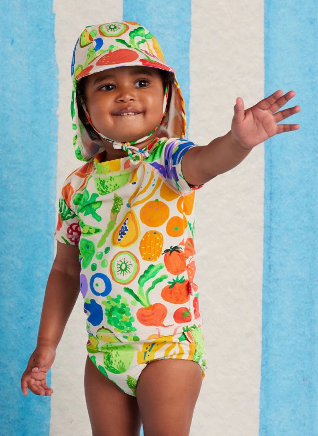 Camiseta de baño Anti-UV Fruits Fibras Recicladas | Crudo