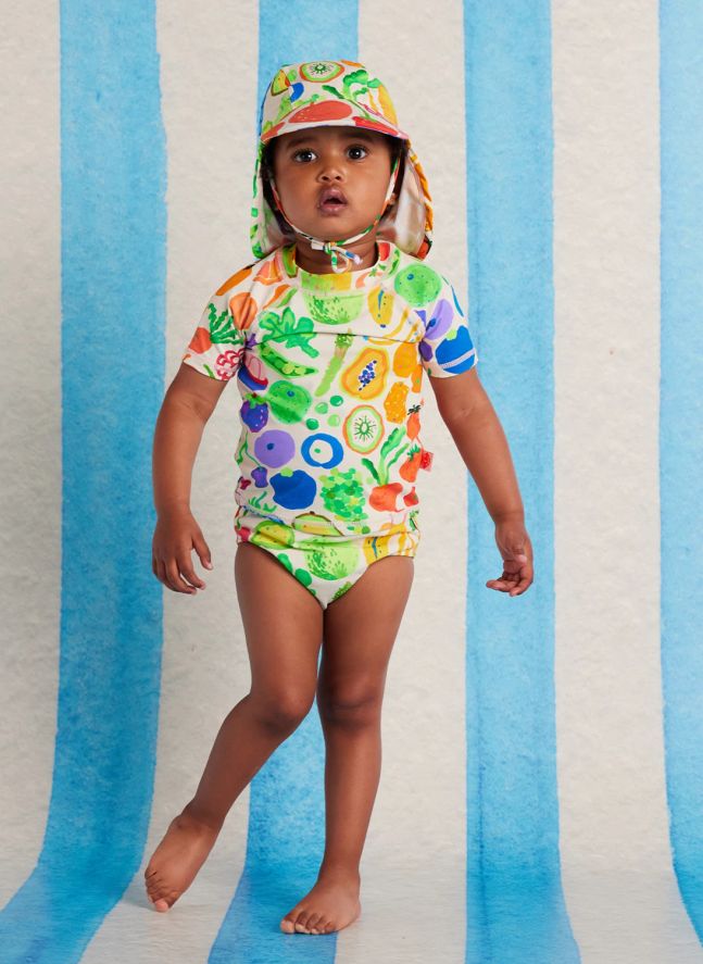 Camiseta de baño Anti-UV Fruits Fibras Recicladas | Crudo