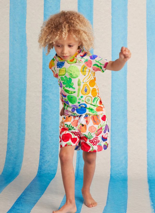 Camiseta de baño Anti-UV Fruits Fibras Recicladas | Crudo
