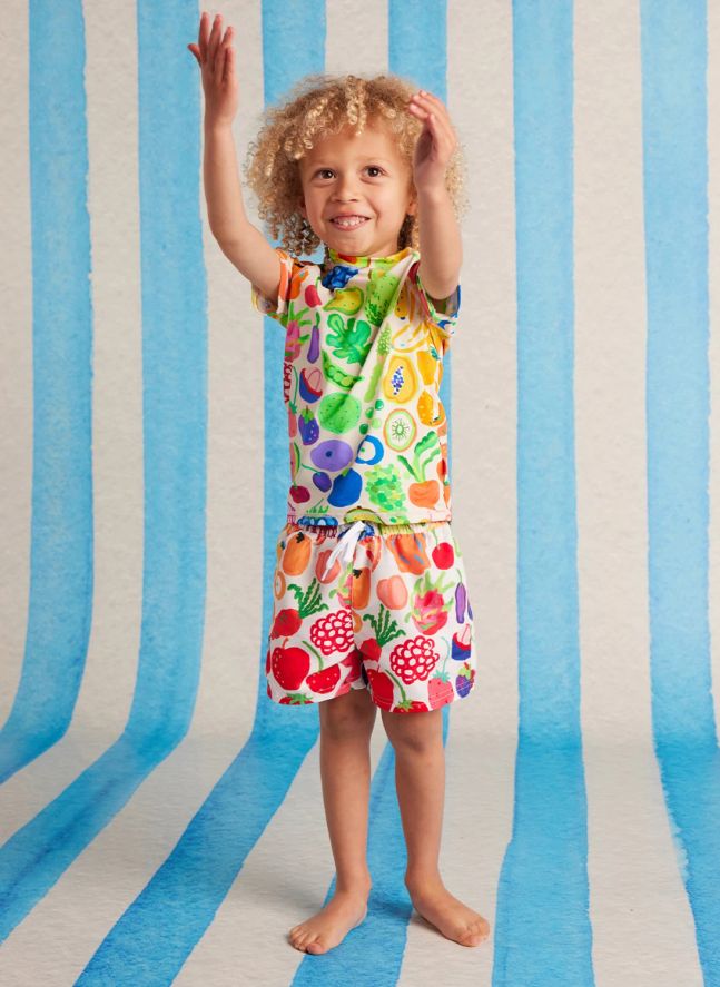 Camiseta de baño Anti-UV Fruits Fibras Recicladas | Crudo