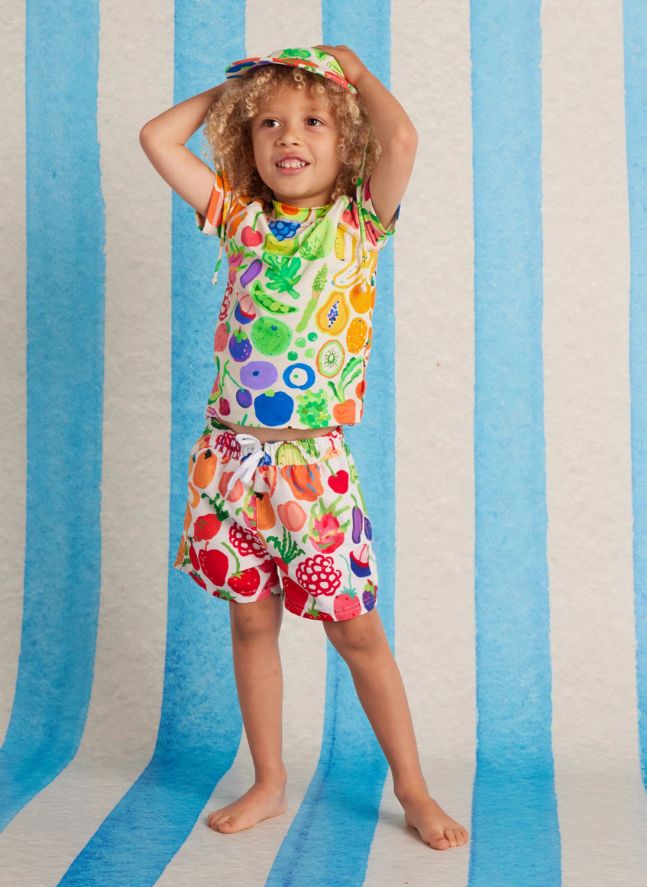 Camiseta de baño Anti-UV Fruits Fibras Recicladas | Crudo