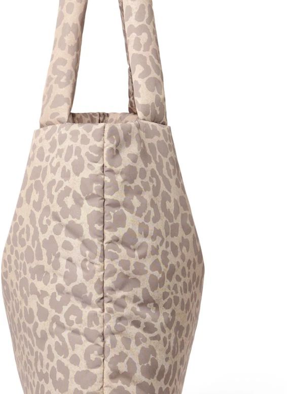 Sac mom-bag Puffy Léopard | Beige