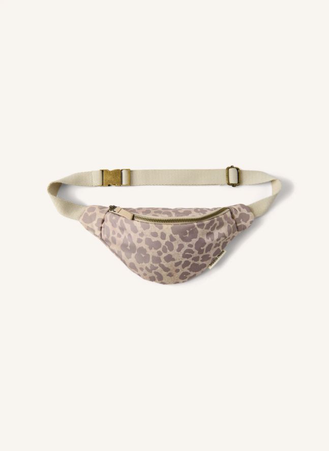 Sac banane enfant Puffy Léopard | Beige