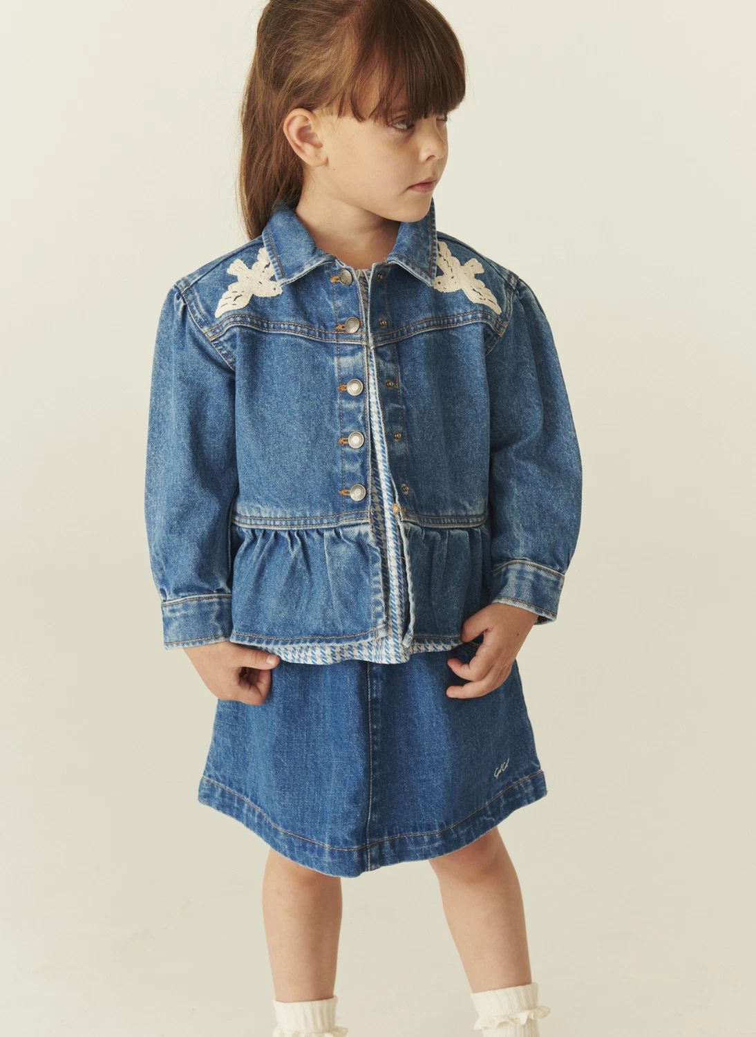 Jupe Denim Coton Bio | Bleu- Image produit n°1