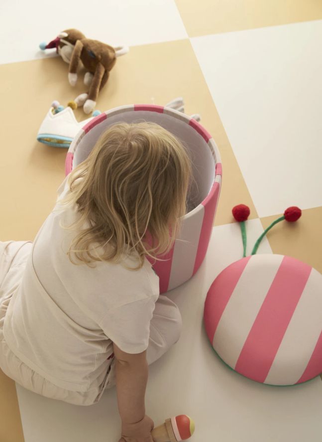 Circus storage pouffe | Pink