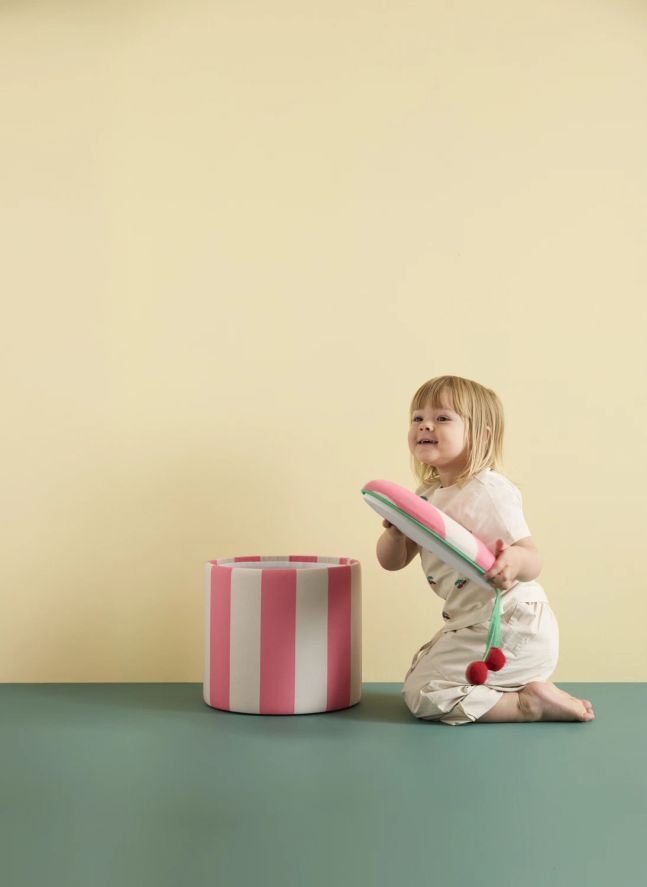 Pouf avec rangement Circus | Rose