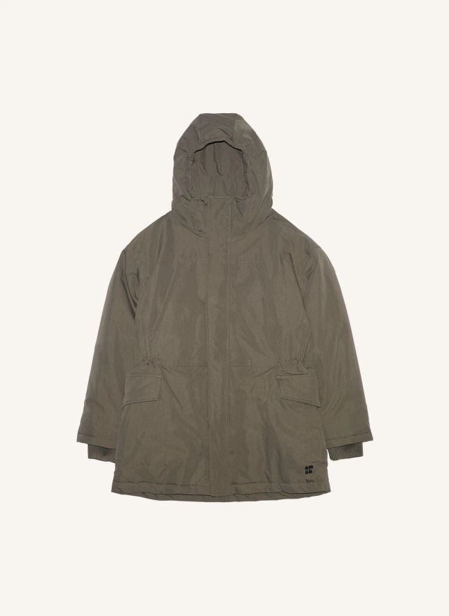 Parka con forro de búho | Verde Kaki