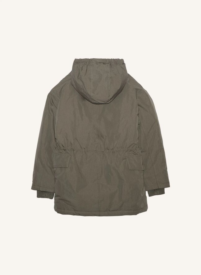 Parka con forro de búho | Verde Kaki