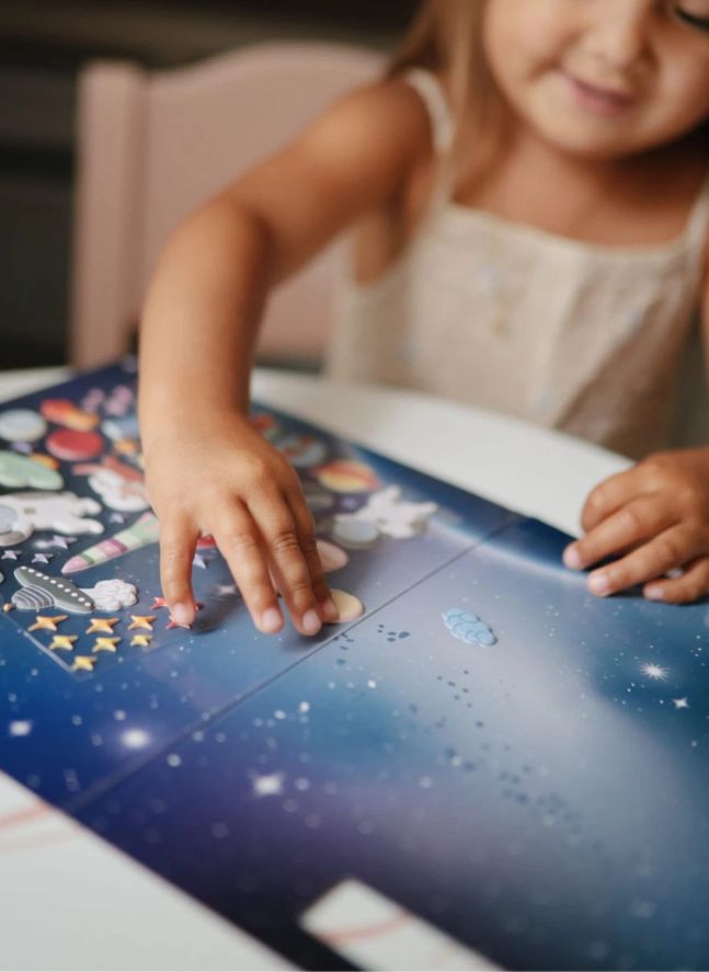 Livre de stickers repositionnables Espace