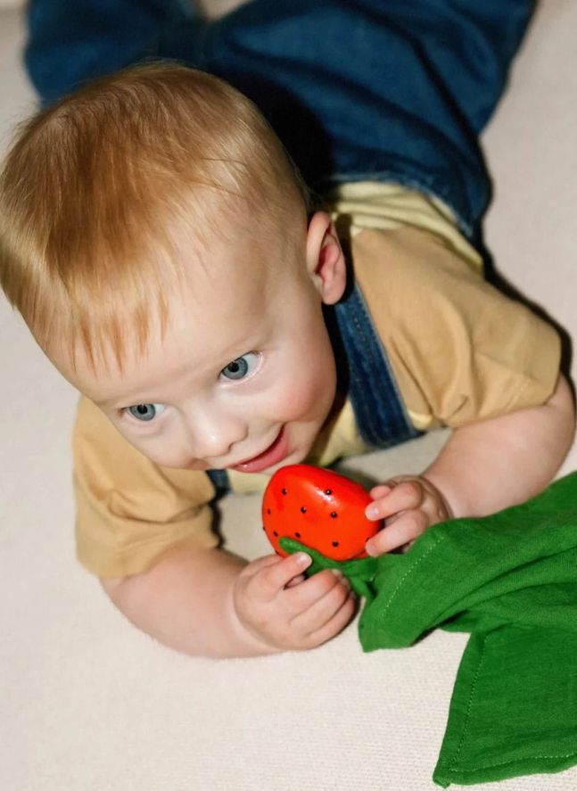 Doudou lange Sweetie la Fraise | Rouge