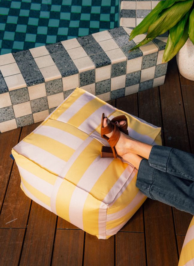 Ottoman outdoor Otto | Yellow