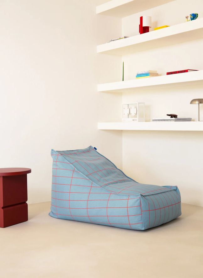 Vibes long pouffe | Blue