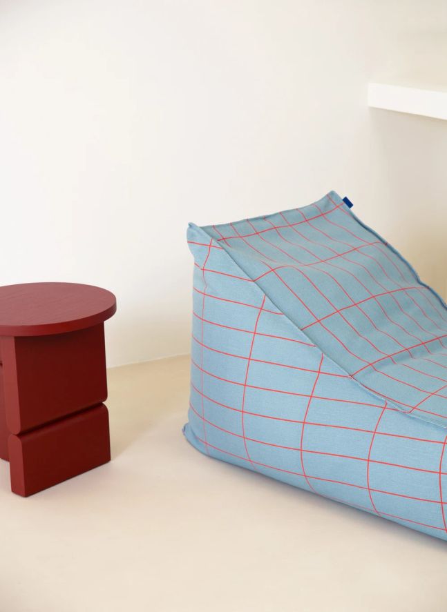 Pouf long Vibes | Bleu